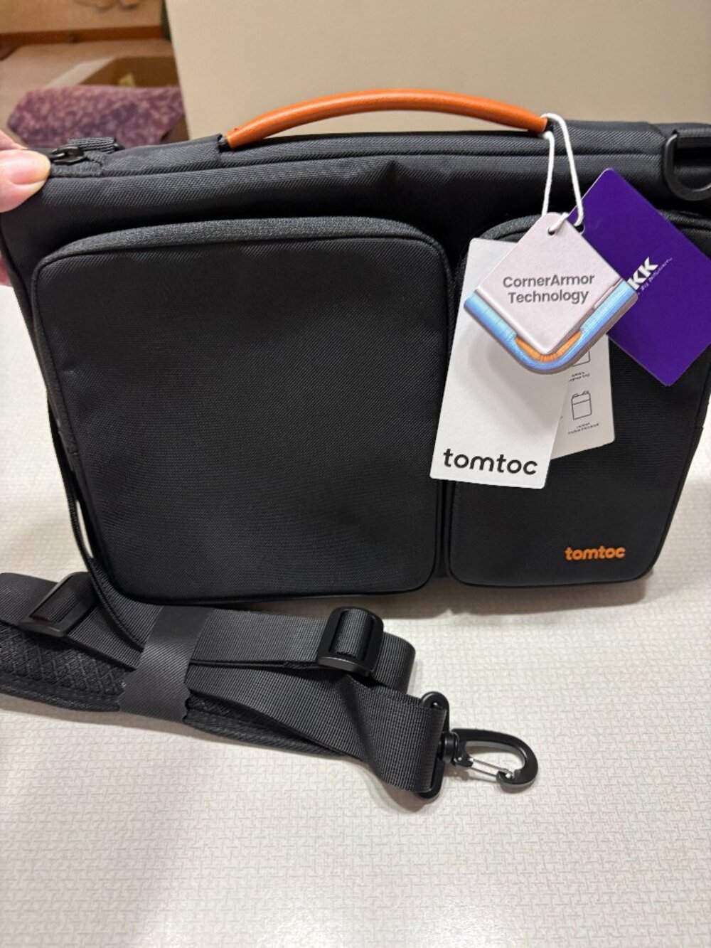 NWT Tomtoc YKK black Laptop Bag